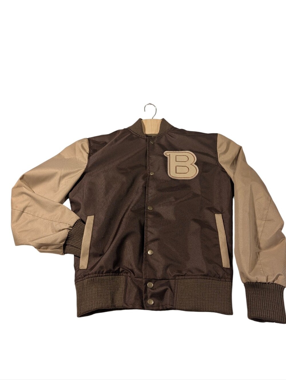 TLW Men's Bomber Varsity Jacket With B Logo Size Medium
